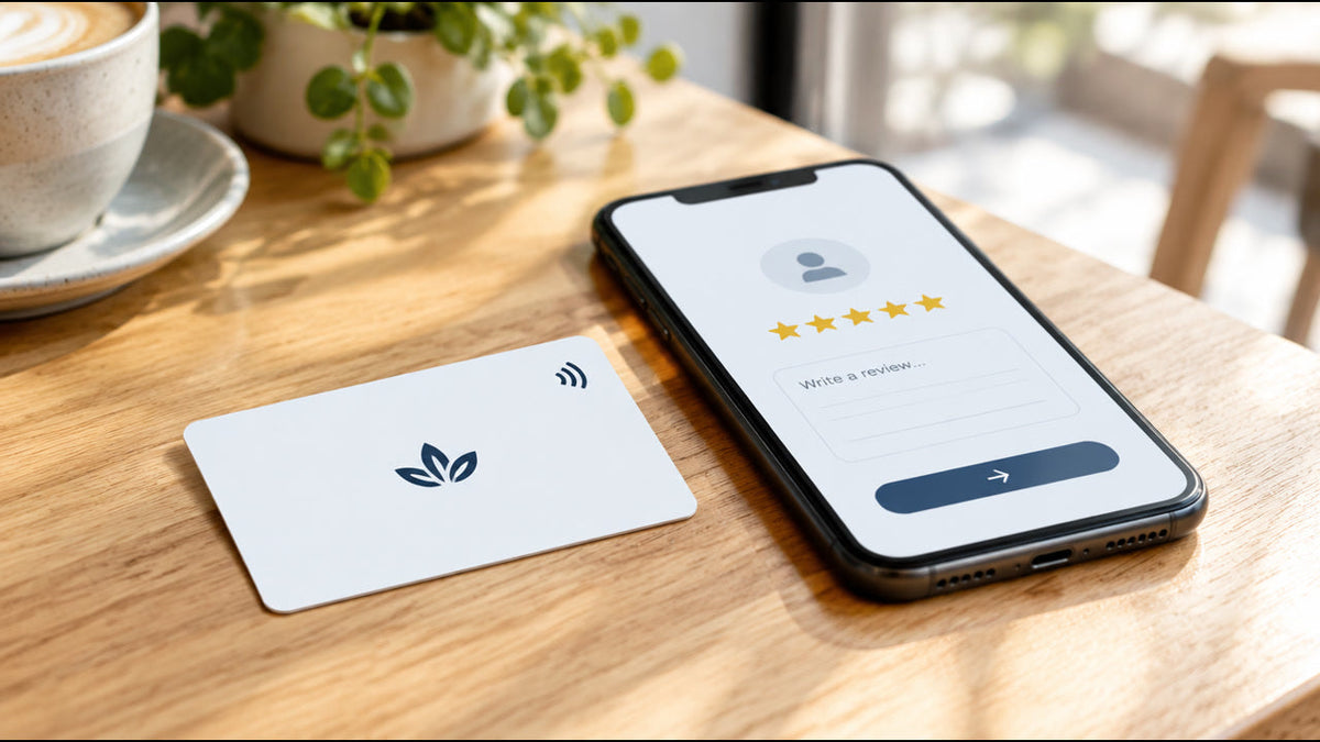 Pocket Factory NFC card: Google Review Cards for Real Estate Agents