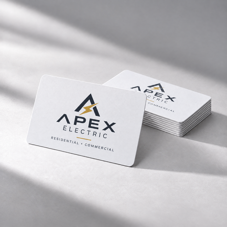 Pocket Factory NFC card sample design for a contractor (Apex Electric mockup)